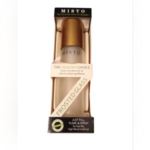 Misto The Gourmet Olive Oil Frosted Glass Sprayer NIB